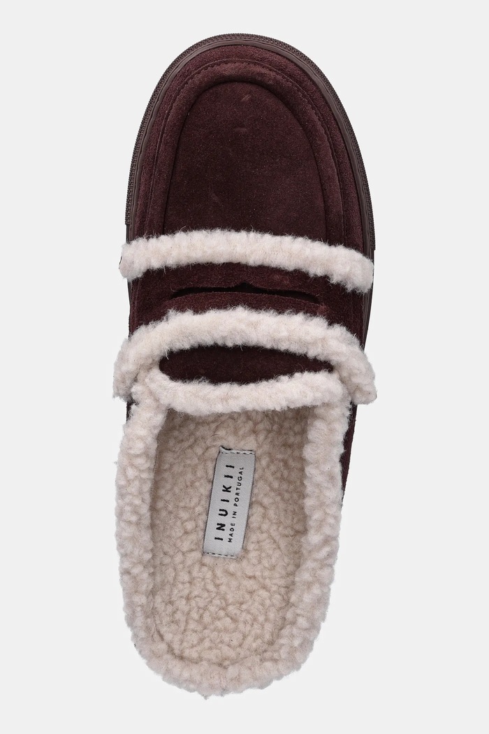 Semišové papuče Inuikii Mule Wool červená 1004.017.0011.518