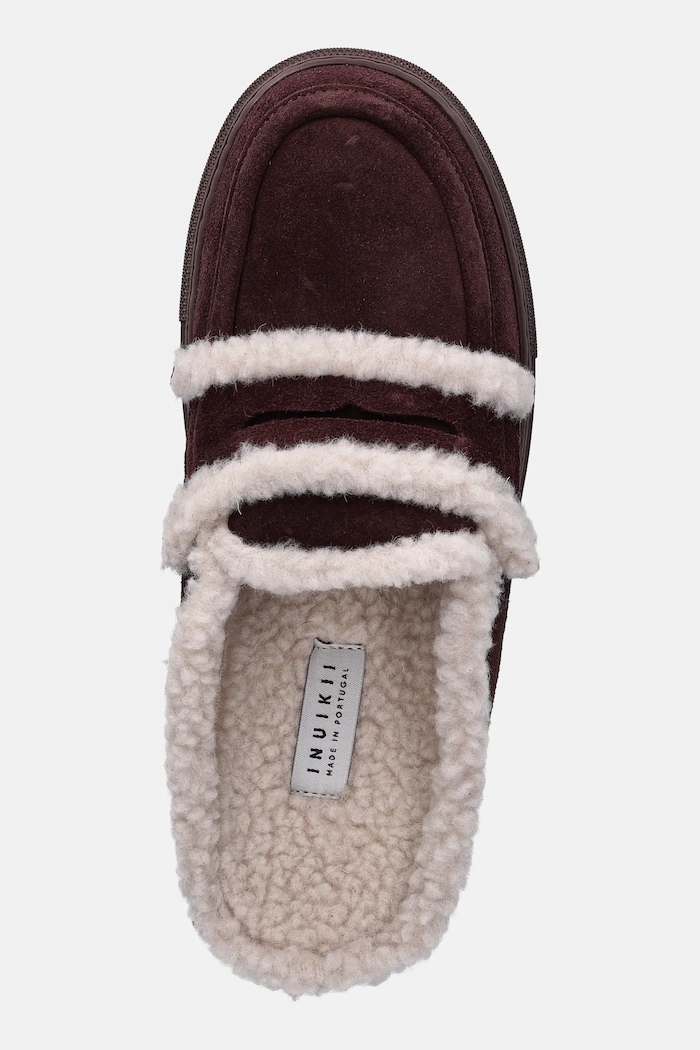 Semišové papuče Inuikii Mule Wool červená 1004.017.0011.518