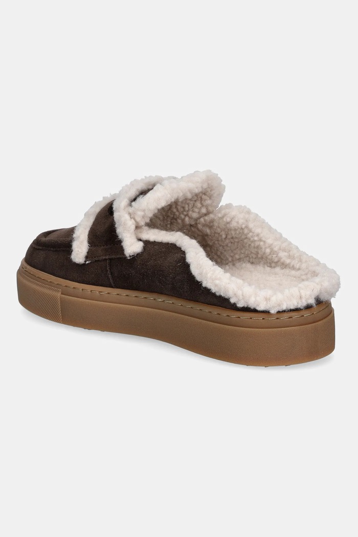 Обувь Замшевые тапочки Inuikii Mule Wool 1004.017.0011.152 коричневый