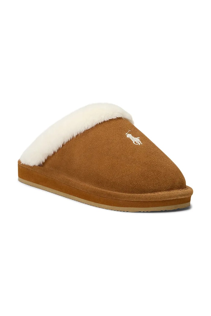 Semišové papuče Polo Ralph Lauren Kayleigh Scf hnedá 842P03593001.200