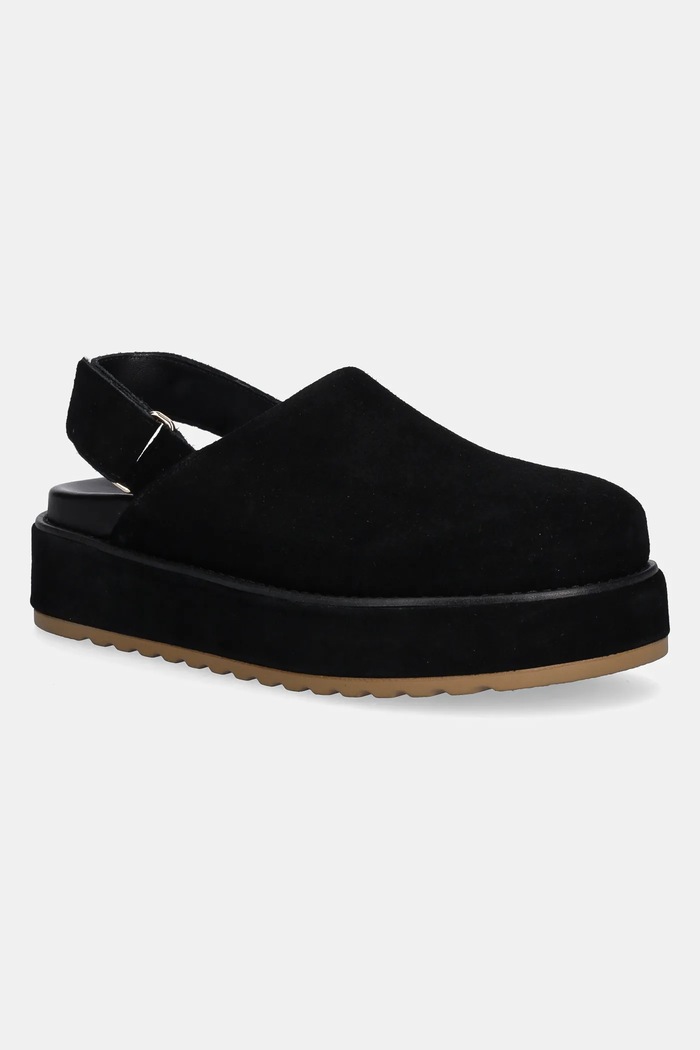 Šľapky Steve Madden Mellow semišová koža čierna 11004849.015