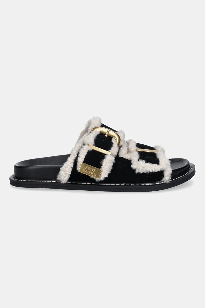 Παντόφλες σουέτ Steve Madden Arch-F 11005031.015 μαύρο AW25