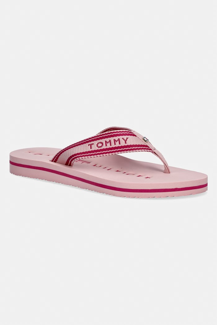 Tommy Hilfiger šľapky dámske TH WEBBING SUMMER SANDAL ružová FW0FW09193