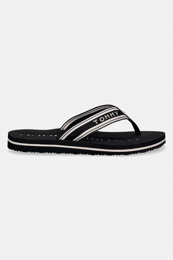 Tommy Hilfiger šľapky dámske TH WEBBING SUMMER SANDAL FW0FW09193 čierna SS26
