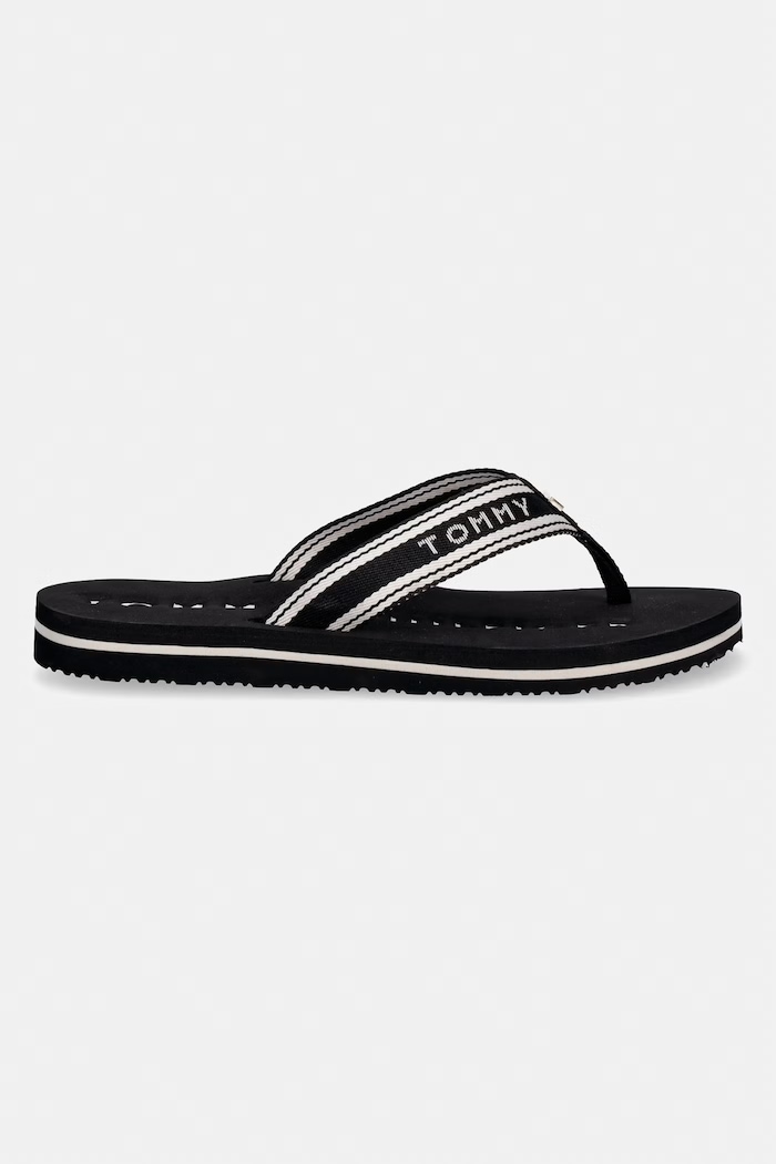 Tommy Hilfiger šľapky dámske TH WEBBING SUMMER SANDAL FW0FW09193 čierna SS26