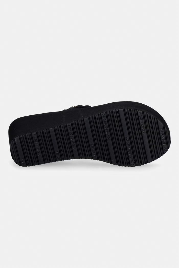 Tommy Hilfiger dámske žabky TH WEDGE BRAIDED SUMMER FW0FW09198 čierna