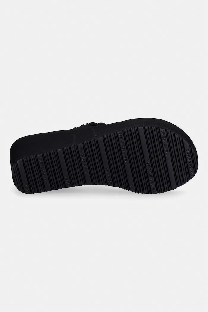 Tommy Hilfiger dámske žabky TH WEDGE BRAIDED SUMMER FW0FW09198 čierna