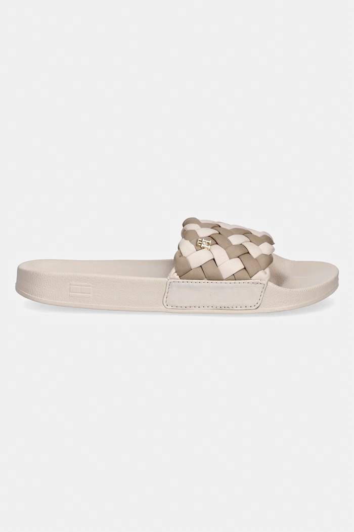 Tommy Hilfiger šľapky dámske TH BRAIDED POOL SLIDE FW0FW09203 béžová SS26