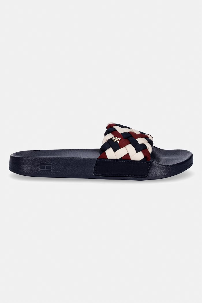 Tommy Hilfiger šľapky dámske TH BRAIDED POOL SLIDE FW0FW09203 tmavomodrá SS26
