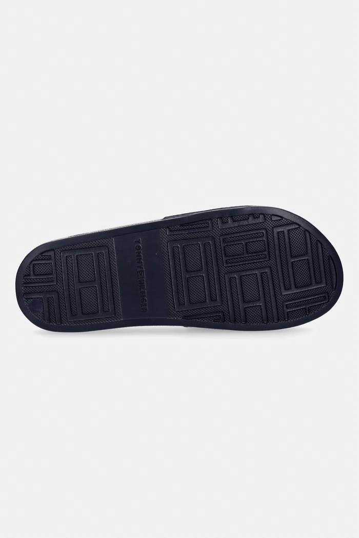 Tommy Hilfiger šľapky dámske TH BRAIDED POOL SLIDE FW0FW09203 tmavomodrá