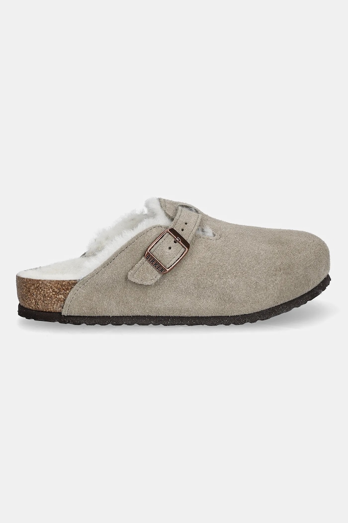 Παιδικές παντόφλες σουέτ Birkenstock Boston 1030480.26.35 μπεζ AW25