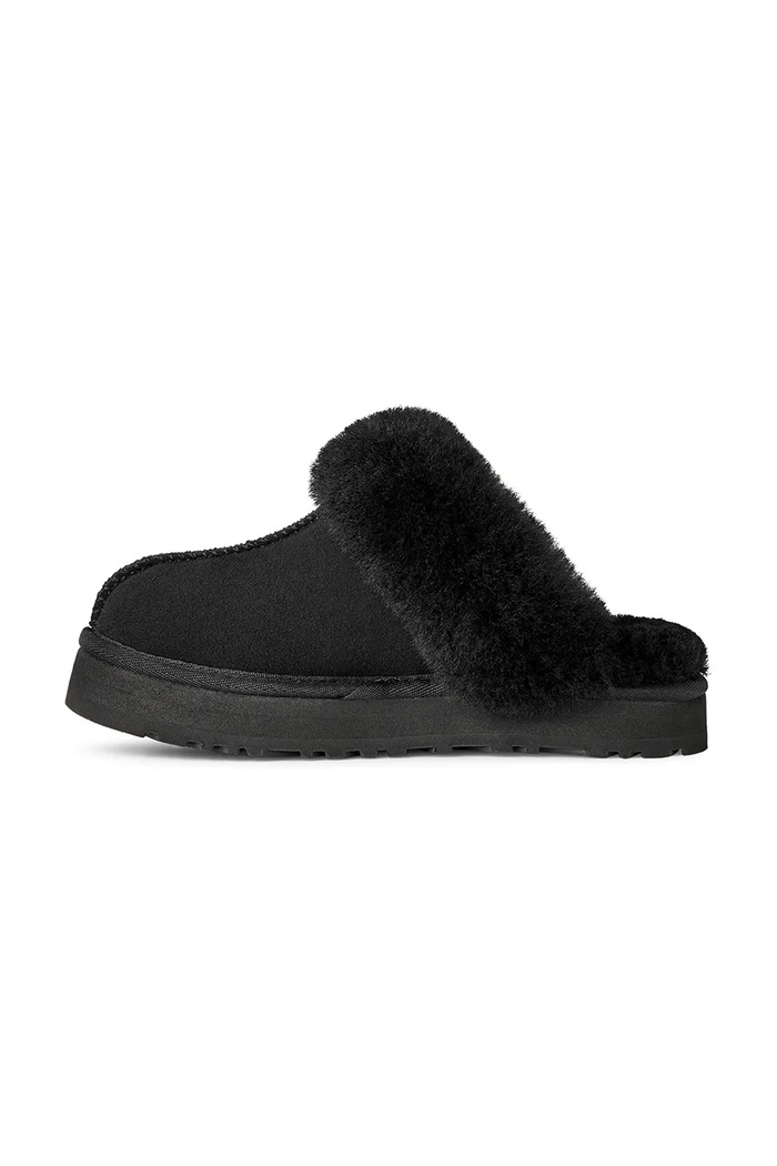 Kapcie zamszowe dziecięce DISQUETTE UGG 1171199K czarny