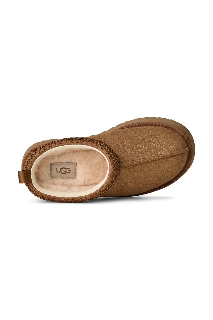 UGG papuci din piele întoarsă TAZZ DAZZLE 1174130K maro