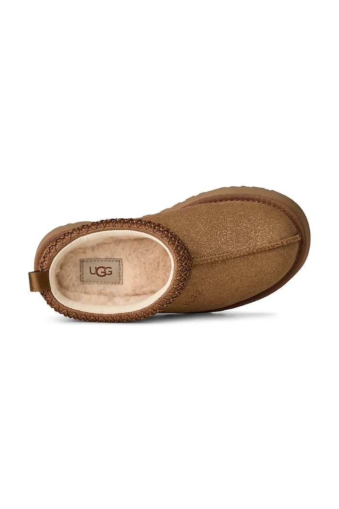 UGG papuci din piele întoarsă TAZZ DAZZLE 1174130K maro