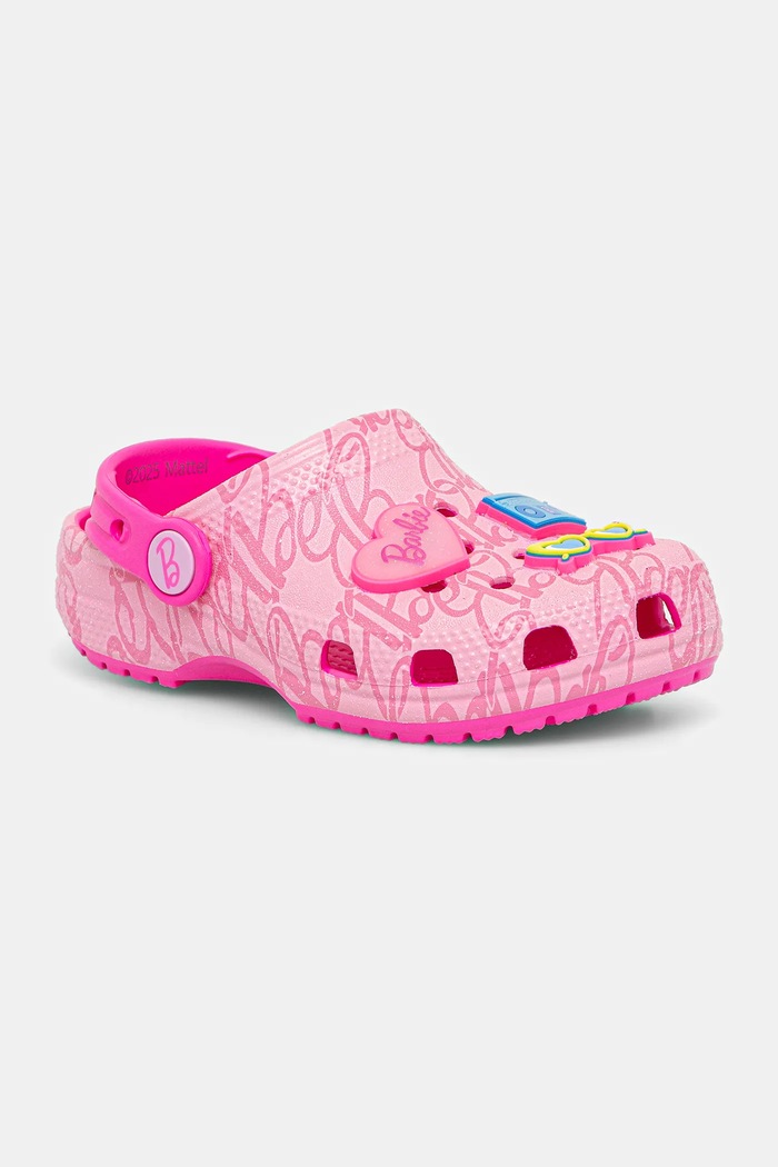 Детски чехли Crocs CROCS CLASSIC MATTEL PINK BARBIE CLOG Анимационни герои розов 211407.CROCS.CLASSIC.MA