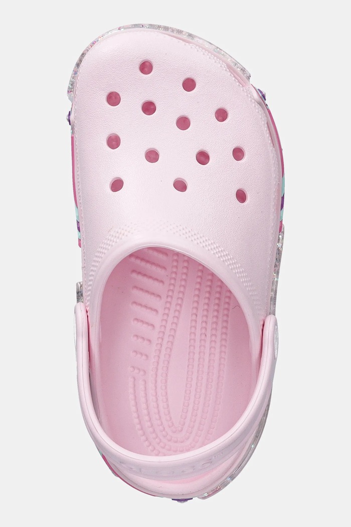 Детски чехли Crocs CROCS CLASSIC STAR SPARKLE SHAKER CLOG розов 211609.CROCS.CLASSIC.ST
