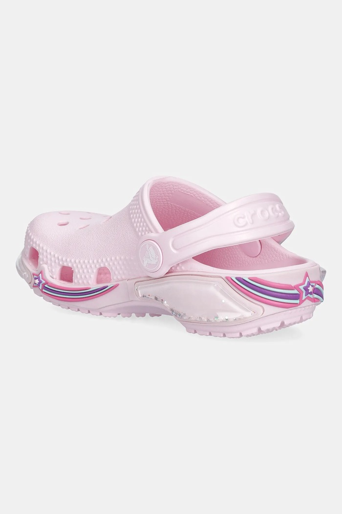 Fete Crocs șlapi copii CROCS CLASSIC STAR SPARKLE SHAKER CLOG 211620.CROCS.CLASSIC.ST roz