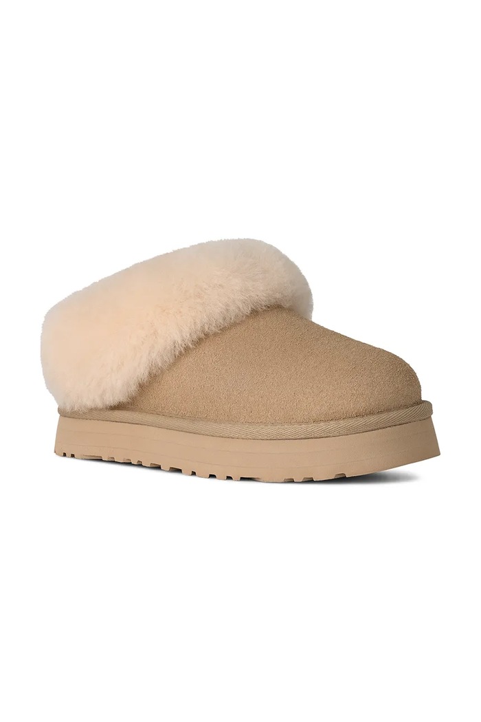 Dječje kućne papuče od brušene kože UGG TAZZELLE 1171198K bež AW25