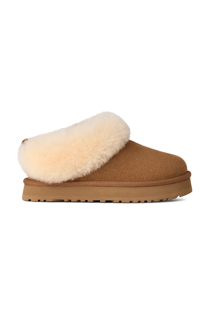 UGG papuci din piele întoarsă pentru copii TAZZELLE maro 1171198K