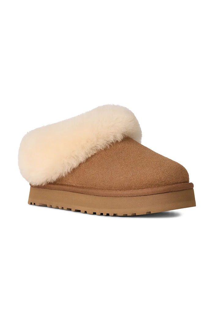 UGG papuci din piele întoarsă pentru copii TAZZELLE 1171198K maro AW25