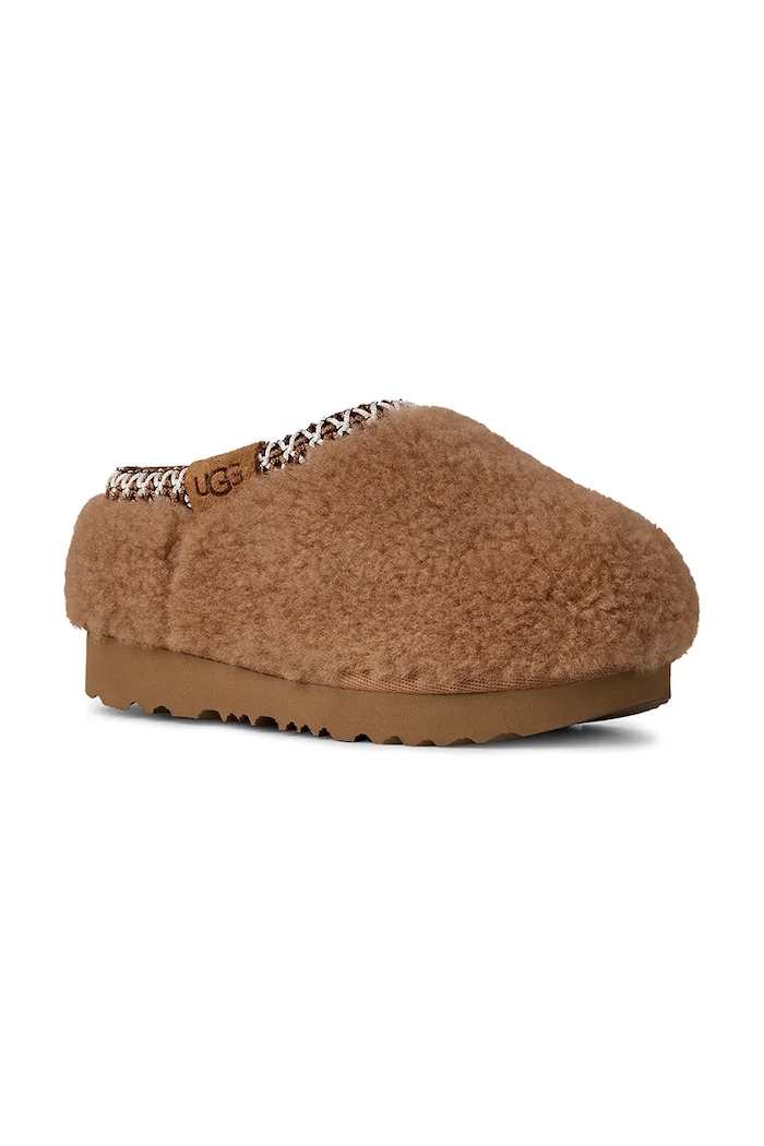 Detské papuče UGG TASMAN MAXI CURLY 1158256T hnedá AW25