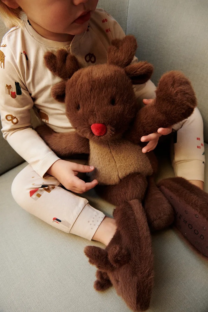 Detské papuče Liewood Aviaja Reindeer Slippers LW19884.9BYA