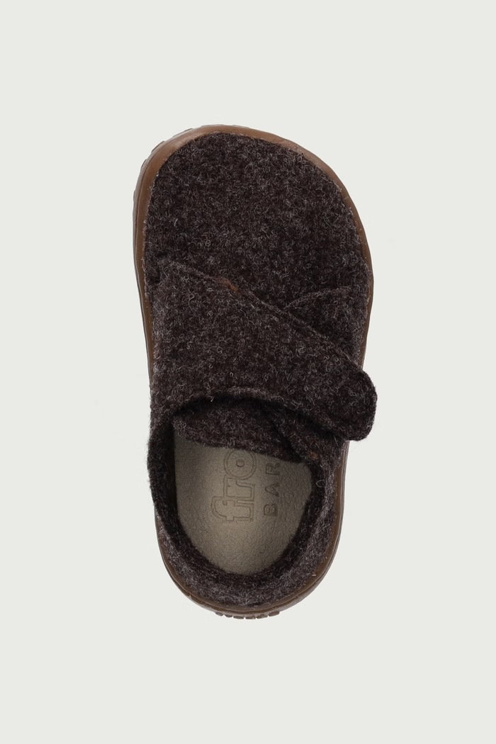 Detské papuče BAREFOOT WOOLY Froddo G1700420.20.24 hnedá