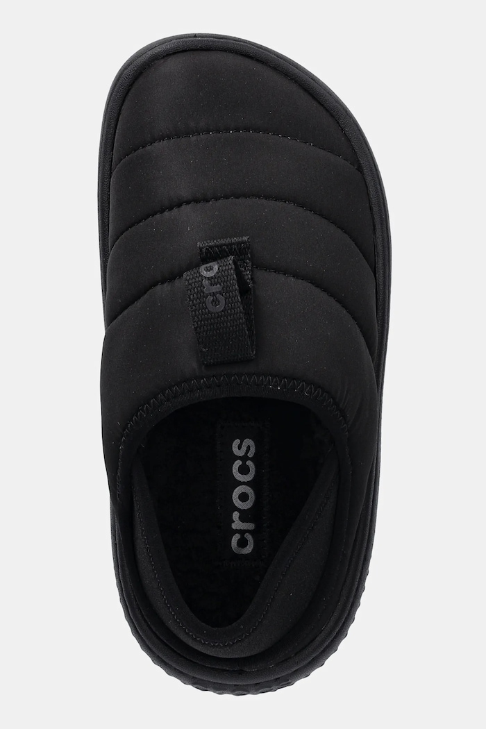 Παιδικές παντόφλες Crocs Classic Puff Moc K μαύρο 210589.CLASSIC.PUFF.MOC