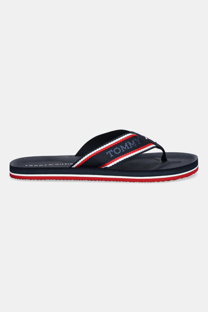 Žabky Tommy Hilfiger COMFORT TH BEACH SANDAL FM0FM05510 námořnická modř AW25