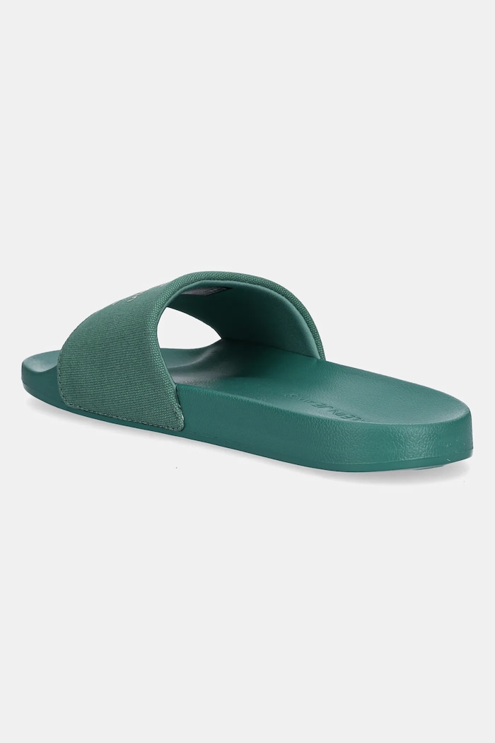 Boty Pantofle Calvin Klein Jeans SLIDE MONOLOGO CV YM0YM01367 zelená