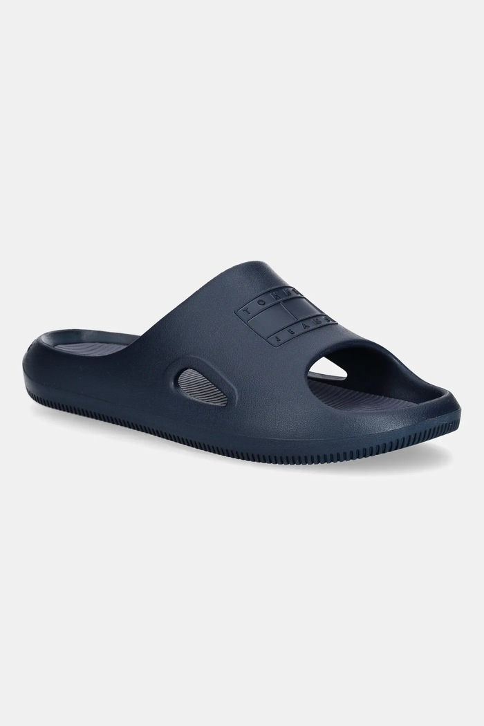 Natikači Tommy Jeans TJM SPORTY POOL SLIDE mornarsko modra EM0EM01582