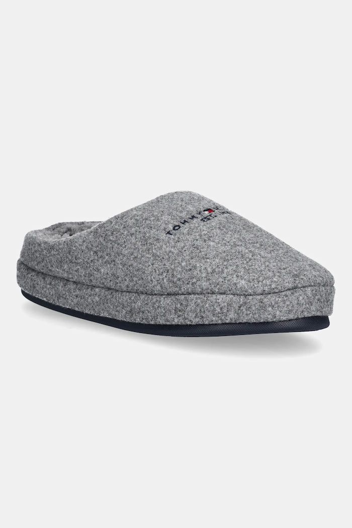 Papuče Tommy Hilfiger FELT HOUSE SHOE sivá FM0FM05614