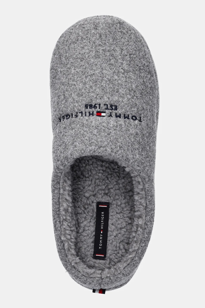 Papuče Tommy Hilfiger FELT HOUSE SHOE sivá FM0FM05614