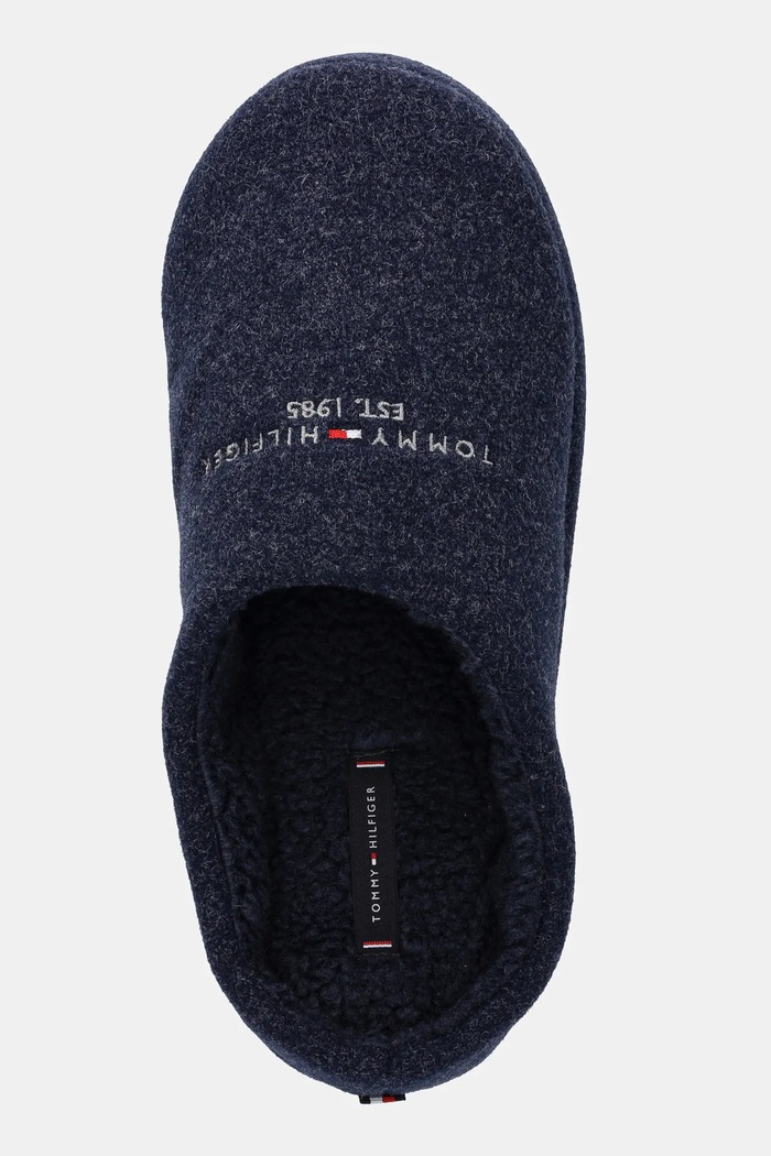 Kućne papuče Tommy Hilfiger FELT HOUSE SHOE mornarsko plava FM0FM05614