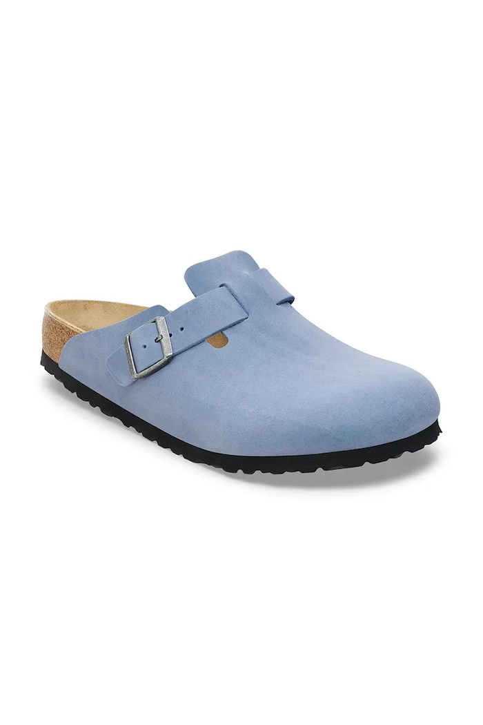 Birkenstock Papuci de piele Boston 1028225 albastru AW25