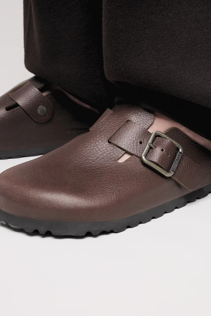 Δερμάτινες παντόφλες Birkenstock Boston Vintage Wood Wire Buckle 1030703