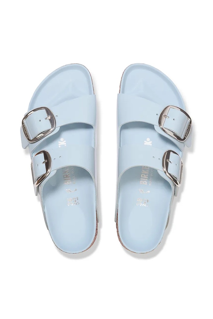 Birkenstock bőr papucs Arizona Big Buckle kék 1030374