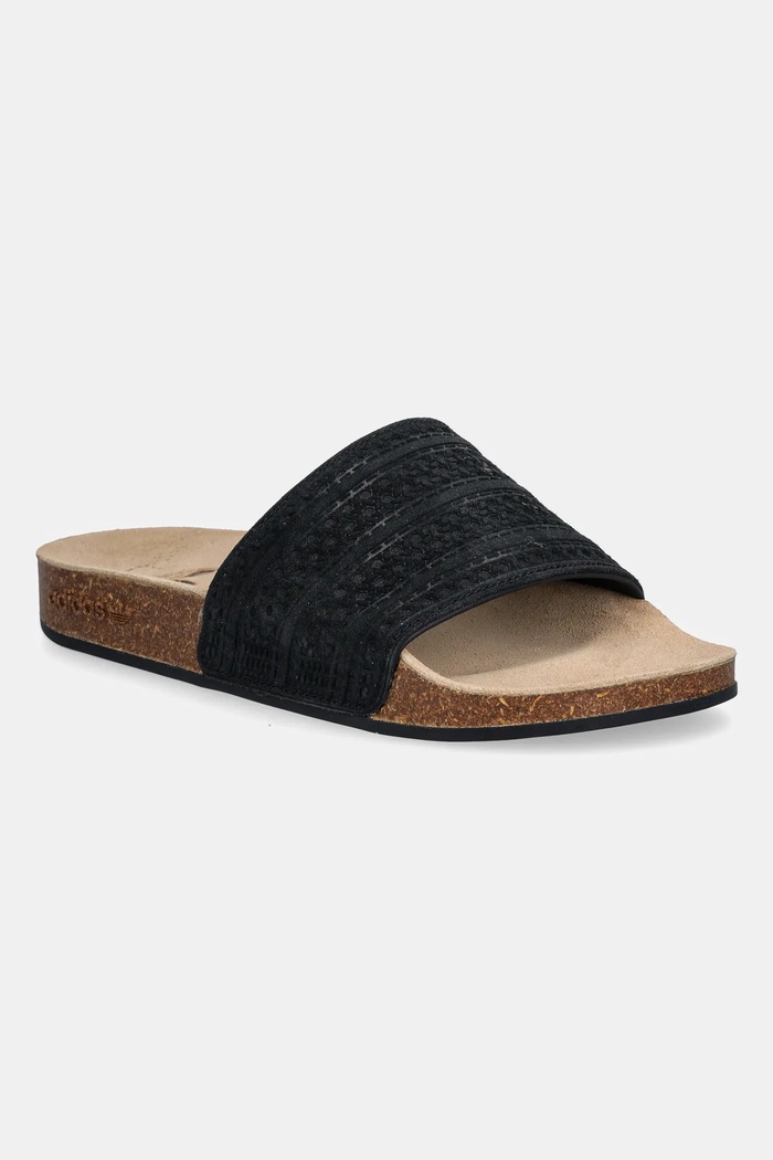 Замшеві шльопанці adidas Originals Adilette RS віденський чорний JR3596