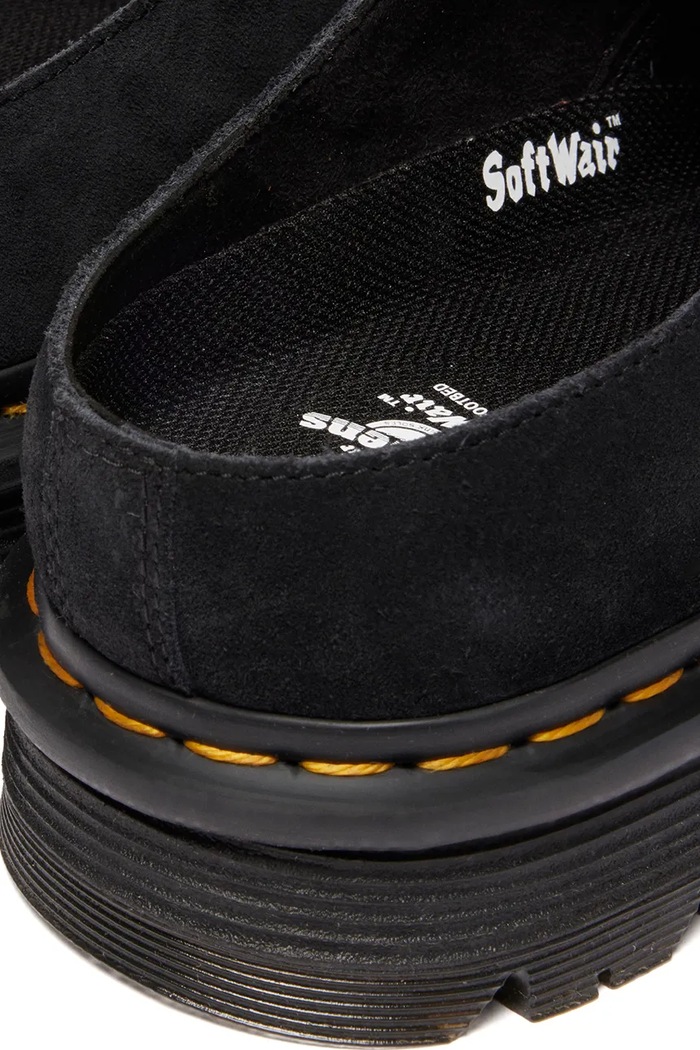 Dr. Martens klapki zamszowe ZebZag AnyWair Mule czarny DM41730001