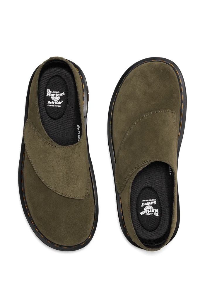 Замшевые шлепанцы Dr. Martens ZebZag AnyWair Mule DM41730300