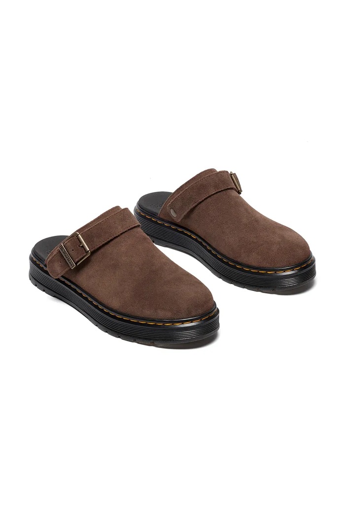 Semišové šľapky Dr. Martens Brookline Mule Mule DM40666202 hnedá AW25