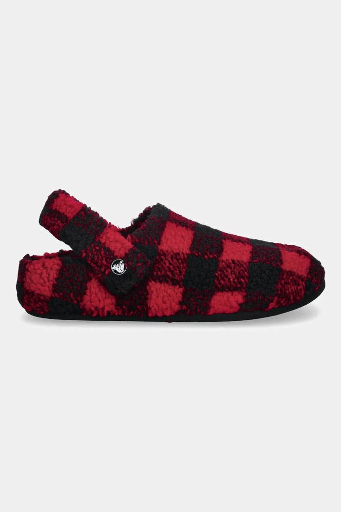 Kućne papuče Crocs Classic Buff Check Cozzzy Slipper 210755.6WG crvena AW25
