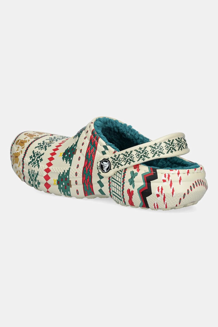 Încălțăminte Crocs Papuci de casă Classic Lined Fair Isle Clog 212050.2Y2 bej