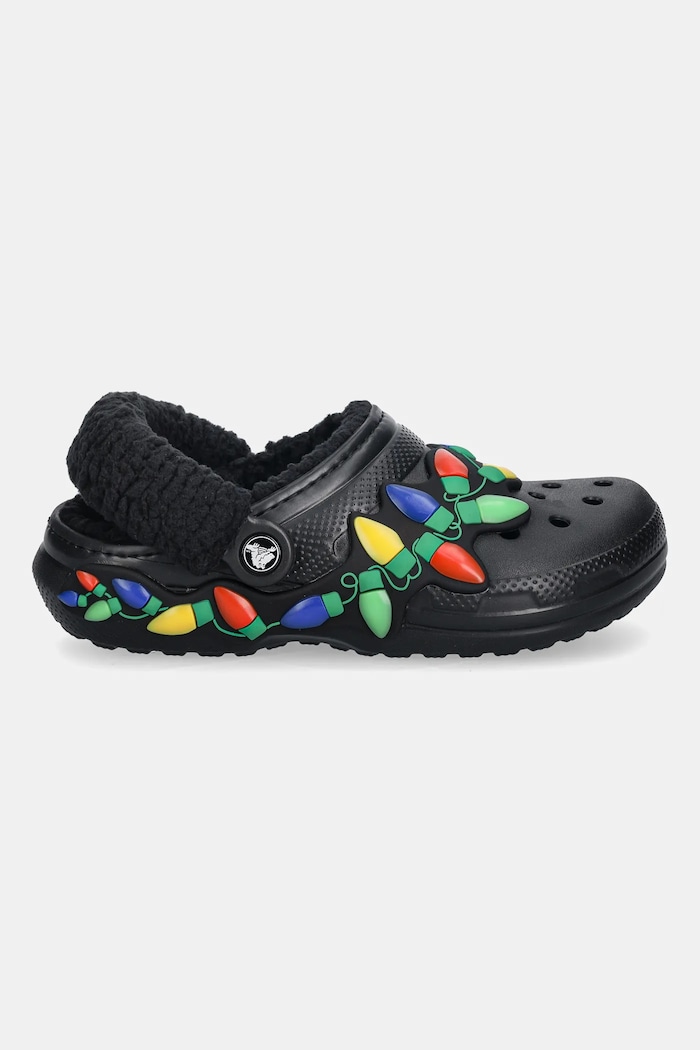 Παντόφλες Crocs Classic Lined Holiday Lights Clog 212054.0C4 μαύρο AW25