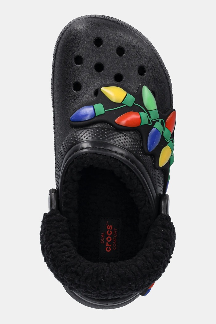 Παντόφλες Crocs Classic Lined Holiday Lights Clog μαύρο 212054.0C4