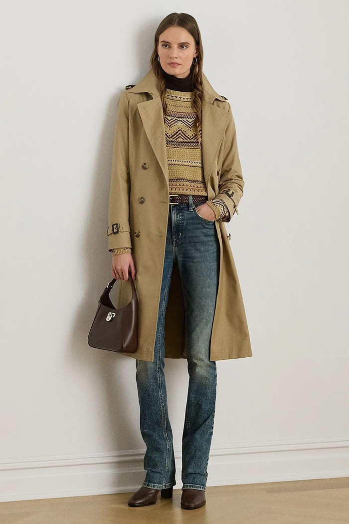 Lauren Ralph Lauren palton cu captuseala bej 297951255
