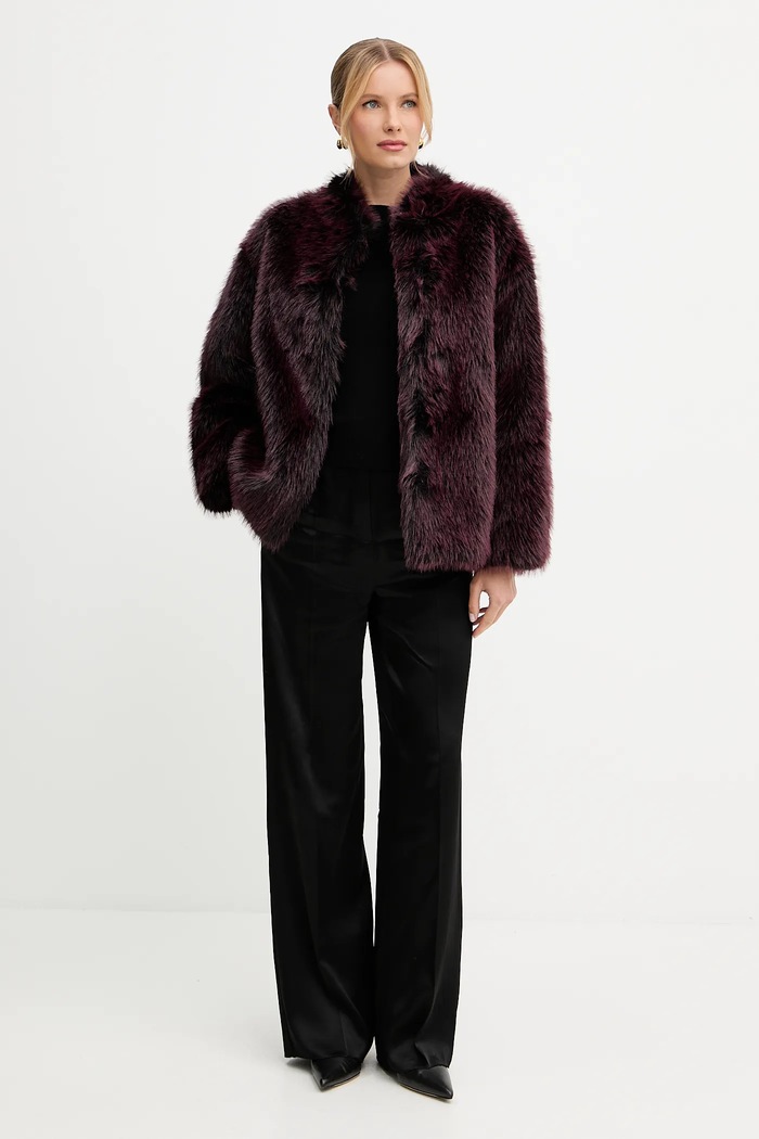 Patrizia Pepe palton 8O0197.E072 burgundia AW25