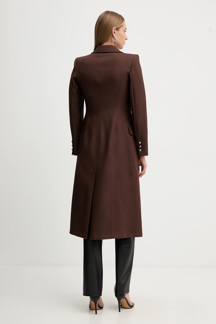 Oblečenie Kabát Elisabetta Franchi CP01056E2 hnedá