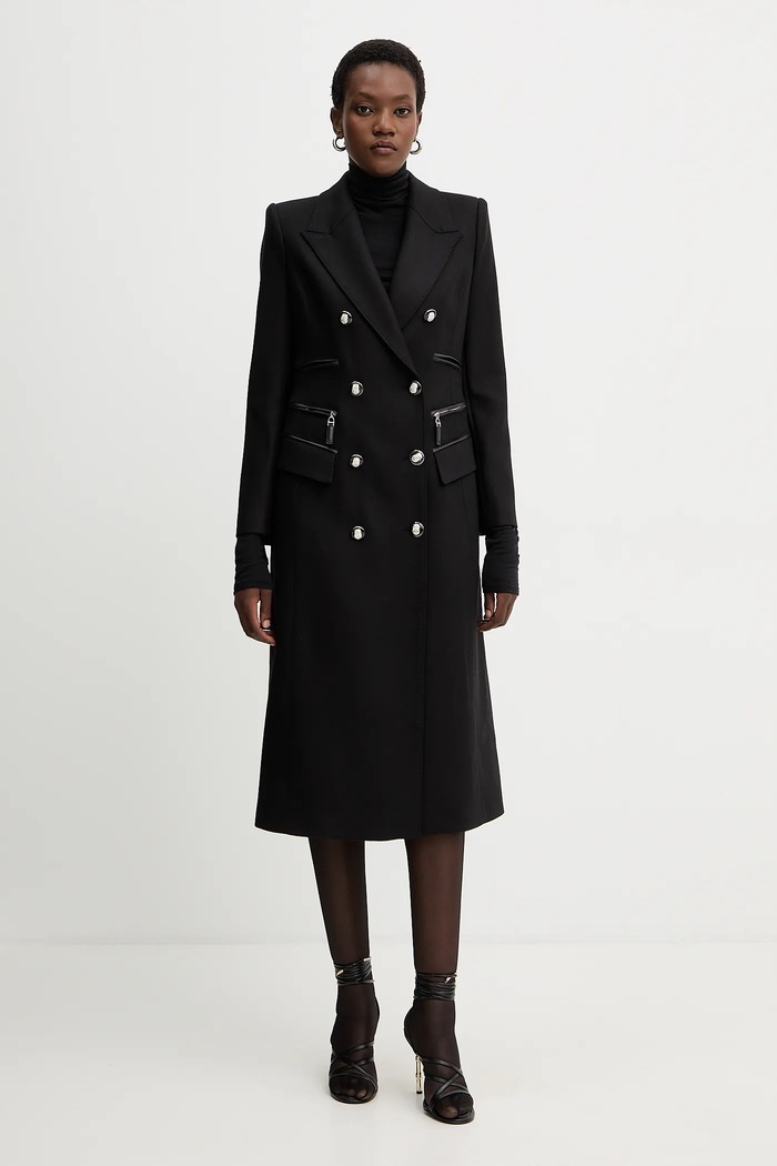 Kabát Elisabetta Franchi nezateplené čierna CP01056E2