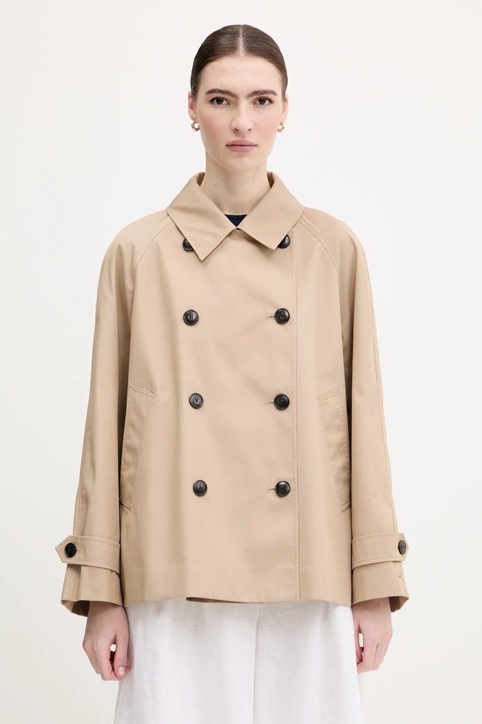 Tommy Hilfiger trenci din bumbac cu captuseala bej WW0WW45618